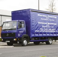 universal mouldings trade counter lorry